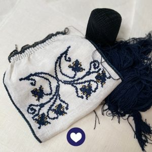 SET de ie Dunăreană Floarea Dorului indigo